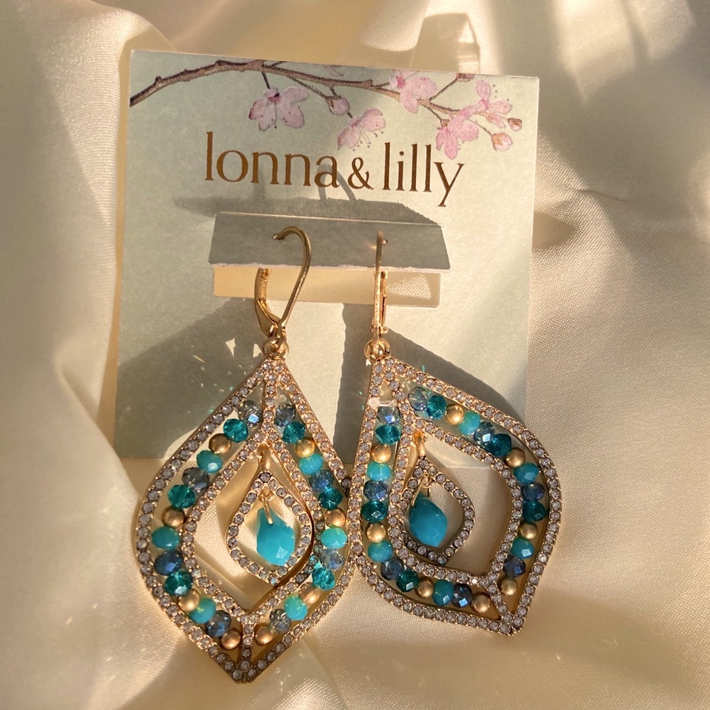 lonna & lilly Gold-Tone Beaded Orbital Earrings✨